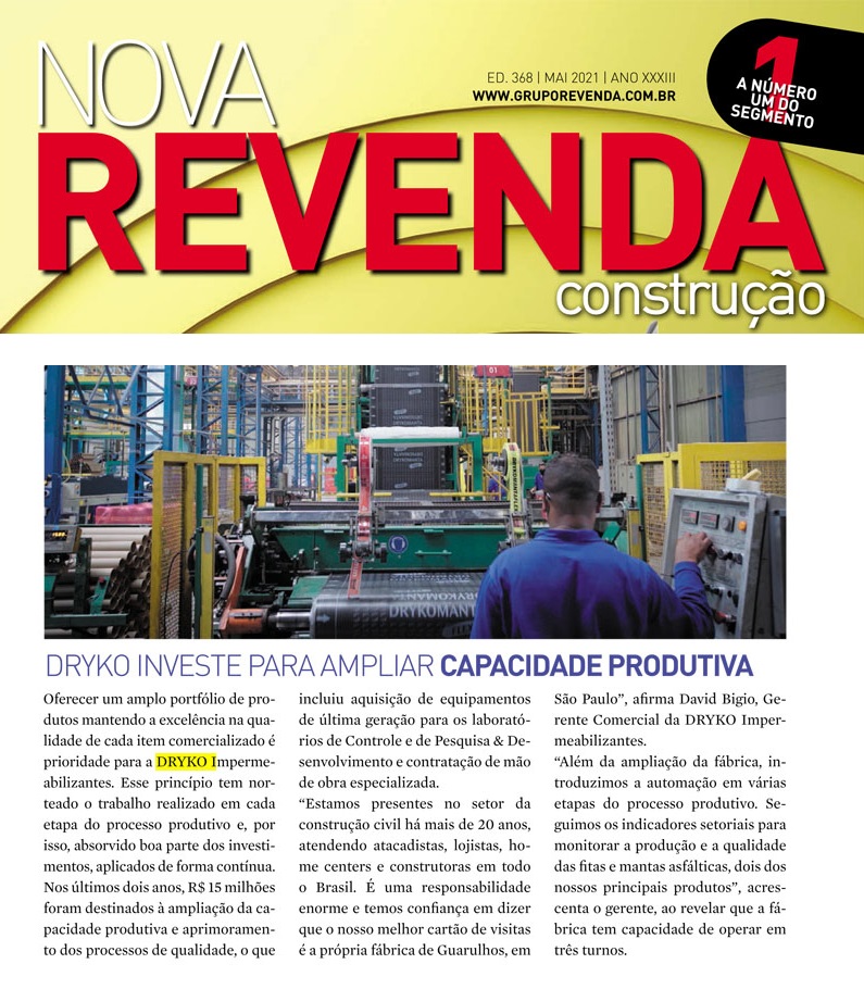 Dryko investe para ampliar capacidade produtiva