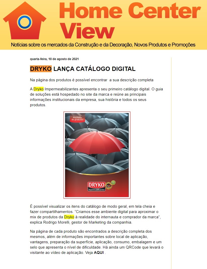DRYKO LANÇA CATÁLOGO DIGITAL