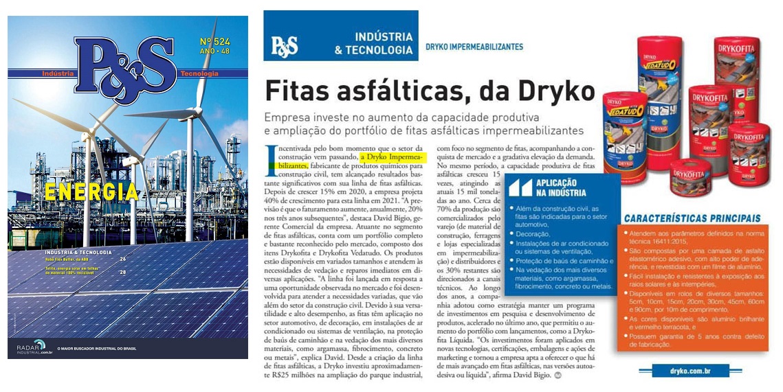 Fitas asfálticas, da Dryko