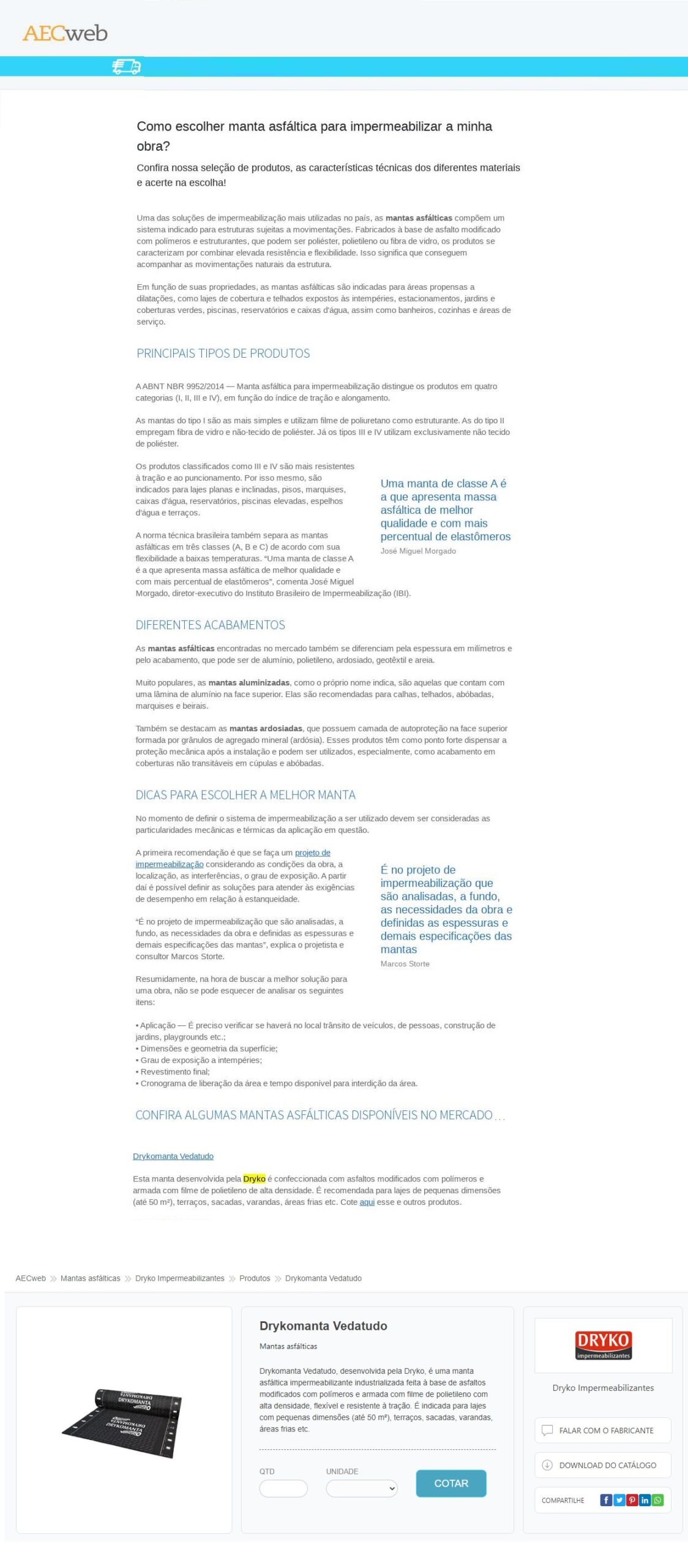 Como escolher manta asfáltica para impermeabilizar a minha obra?