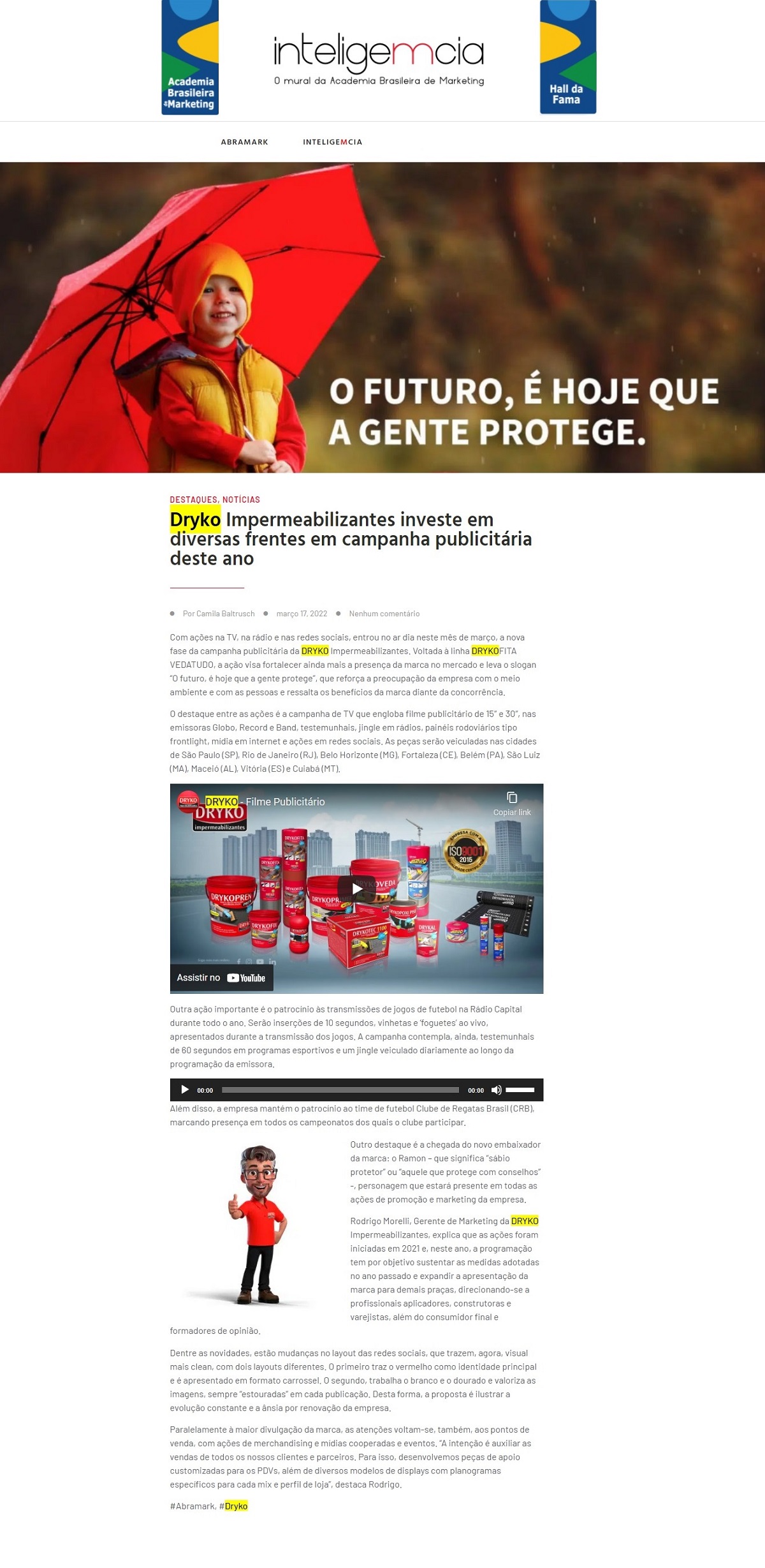 Dryko Impermeabilizantes investe em diversas frentes em campanha publicitária deste ano