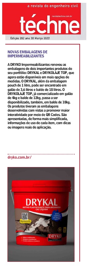 Novas embalagens de impermeabilizantes