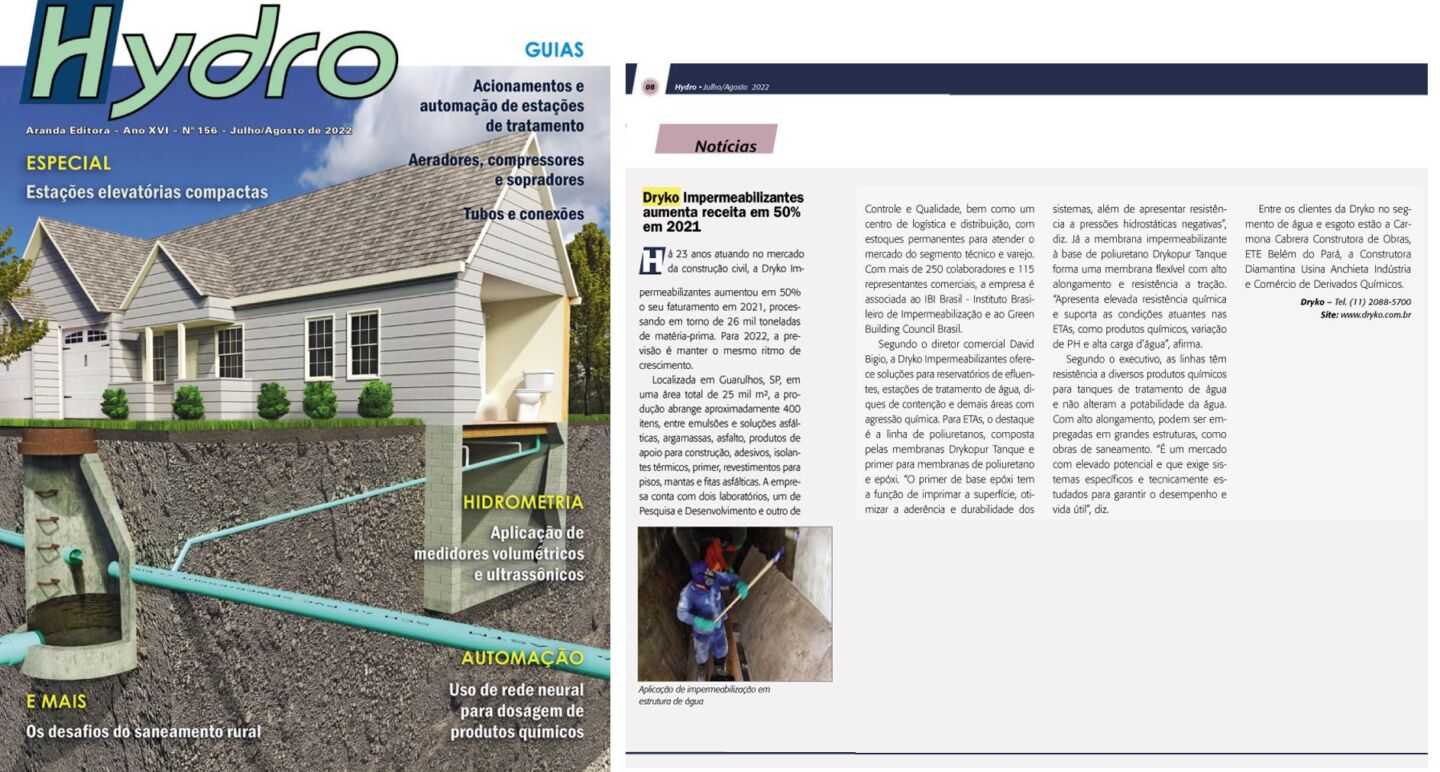 Dryko Impermeabilizantes aumenta receita em 50% em 2021